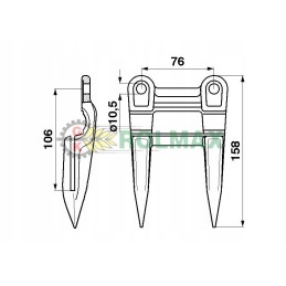 Dvigubas durtuvas Z11228 John Deere