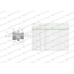 Metrinė bb m16x hidraulinė redukcinė jungtis