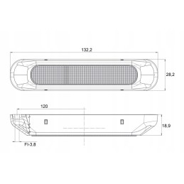 LED galinis žibintas 12 24 3 funkcinis ft 330