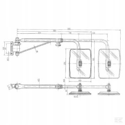 Veidrodis ant teleskopinės svirties, kairėje, ca6395001
