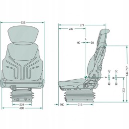Pagrindinė patogi sėdynė iš PVC 2401047331