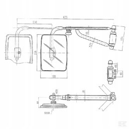 Veidrodis ant teleskopinės svirties, kairėje, ca6103001