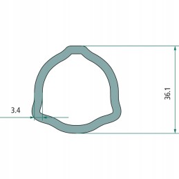 Profilinio vamzdžio sujungimo trikampis 29x4 36 1x3 4 kompl