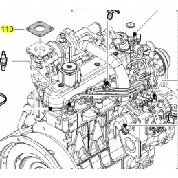 Kubota v1505 išmetimo kolektoriaus tarpiklis oem