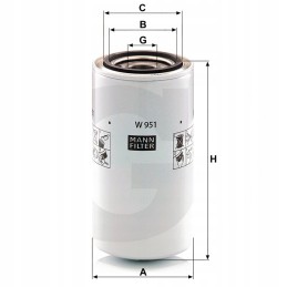 Mann filtras 951 alyvos filtre