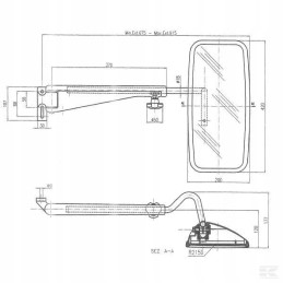 Veidrodis ant teleskopinės svirties, kairėje, ca6400001