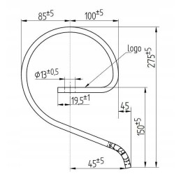 Tiesus danties sutvirtinimas 32x12 bagra gaminys pa