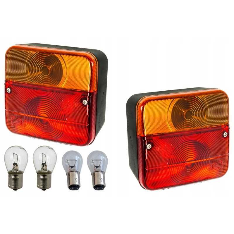Kombinuotas galinis žibintas priekaboms, 2 lemputės
