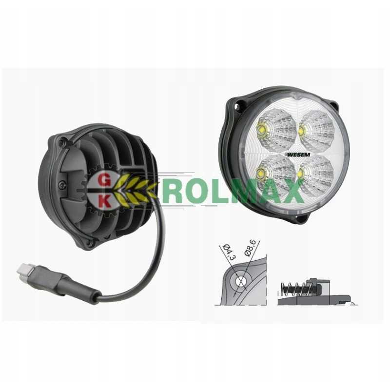 LED darbo lempa 58 1000lm su dt04 2p cr jungtimi