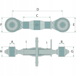 Mechaninė viršutinė jungtis 525-760mm