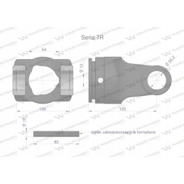 Išorinė vamzdžio šakutė 54x4 kryžminė 30x106 serija