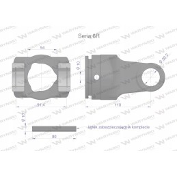 Išorinė vamzdžio šakutė 54x4 kryžminė 30 2x91 4 se