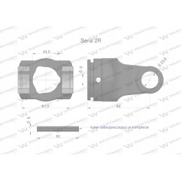 Išorinė vamzdžio šakutė 43 5x3 4 serija 2r Warynski