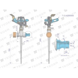 Teger moto metalinis impulsinis sodo purkštuvas