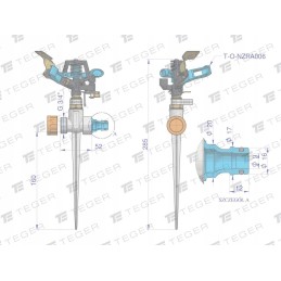 Teger moto metalinis impulsinis sodo purkštuvas