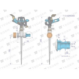 Teger moto metalinis impulsinis sodo purkštuvas