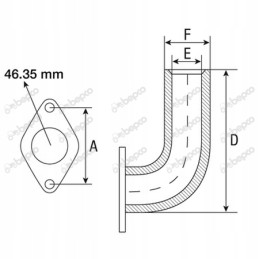 Išmetimo alkūnė su tarpine oe 51 mm Claas Renault