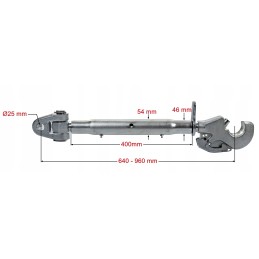 Viršutinė jungtis 640 960 mm m36x3 cat 2 3