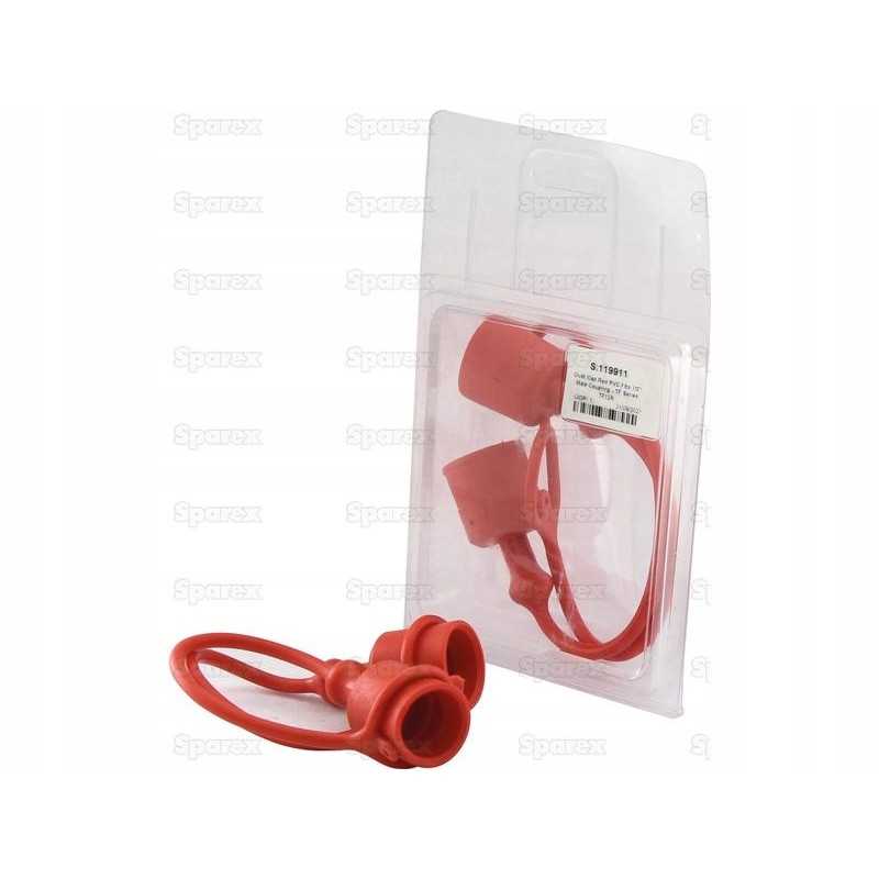 Raudonas PVC dangtelis 1 2 vyriška mova 2 vnt
