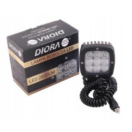 Aliumininė darbinė lempa, 9 diodai, 2800lm, montuojama