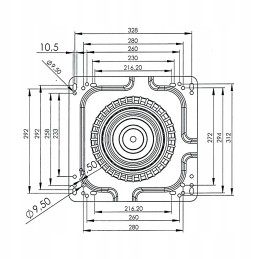 360 sėdynių pasukama plokštė