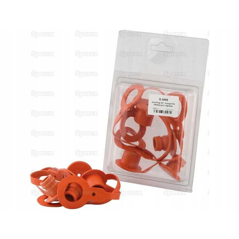 Sparex oranžinė PVC dangtelis 3 8 4 vnt