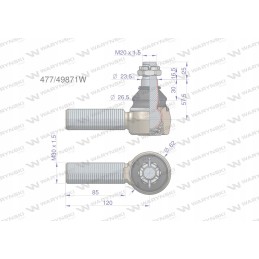 Vairo jungtis JCB 47749871 Warynski