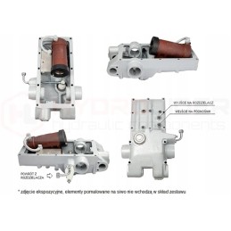 Hidraulika c 360 c360 3p stūmoklio adapterio skirstytuvas