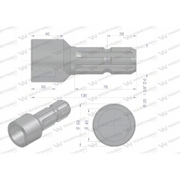 Redukcijos adapterio vidinė anga q 40 mm velenui 1 3 8