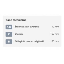 Smeigtukas su rankena 19x175 mm kramp z519175kr