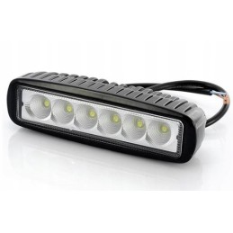 LED darbinė lempa tiesi 6 ledx3w 18w 12v 24v