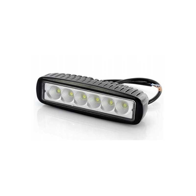 LED darbinė lempa tiesi 6 ledx3w 18w 12v 24v