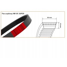 Stumbrų juosta, kūlimo pavara, hm vx 2130 super