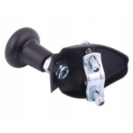 Raudona vairo rankenėlė dengia rėmo laikiklį