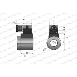Solenoidinio skirstytuvo ritė 12v dc 30w Warynski