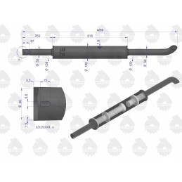 Ilgas apvalus duslintuvas c 360 1280mm originalus ursus