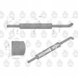 Ilgas apvalus duslintuvas 1280mm C 360 originalus Ursus