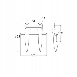 Dvigubo bajoneto sojos Claas 626279
