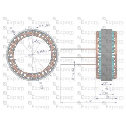 Generatoriaus statorius 0120488205ex naujo tipo expom kw
