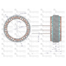 Generatoriaus statorius 0120488205ex naujo tipo expom kw