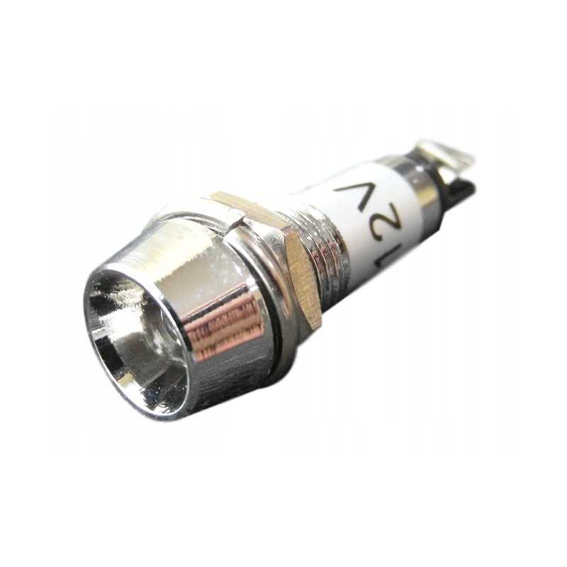 Baltas LED indikatorius 12v