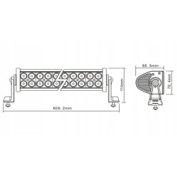 Darbo lempos skydelio kombinacija 40led 120w 8600lm 9 32v