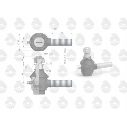 Kairė jungtis su veržle 953519 c 330 originalus Ursu