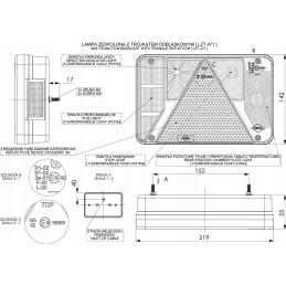 Agro priekabos priekabos galinis žibintas 12 24v lp