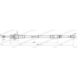 Skirstomasis kabelis 1200 mm Warynski šakėms