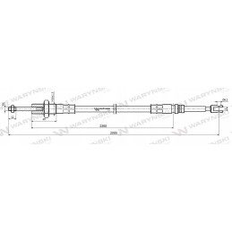 Skirstomasis kabelis 2500 mm Warynski šakėms