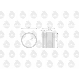 Sukimo momento daugiklio C 385 poliruota būgno įvorė