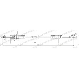 Skirstomasis kabelis 3500 mm Warynski šakėms