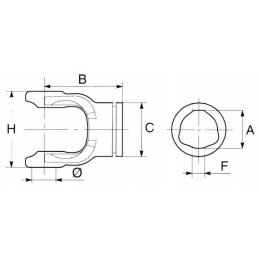 Šakė ant profiliuoto vamzdžio su 45x4 spyruokliniu žiedu