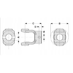 Šakinis krautuvas su spyruokline rato stebule 45 mm T80 V